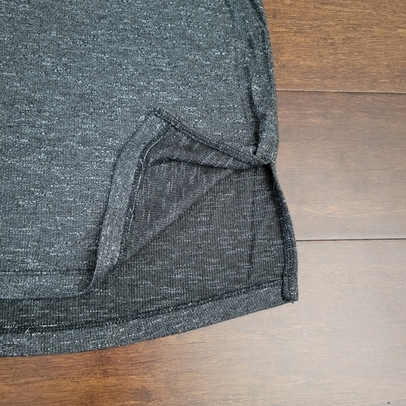 Matty M Women's Size S Dark Gray Cold Shoulder Thick Knit Stretch Rayon Top - Picture 5 of 7